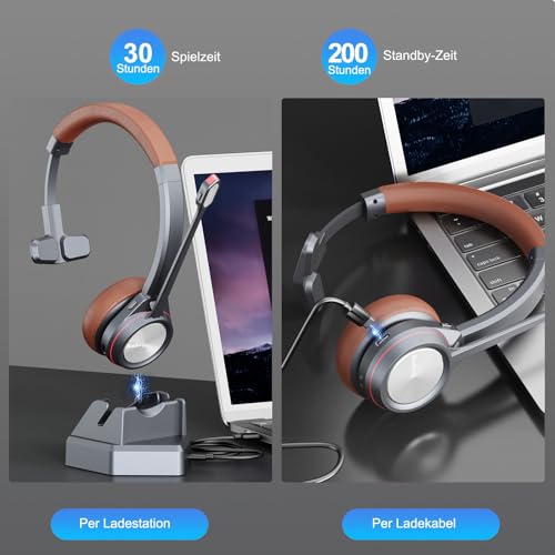 Casque mono Bluetooth avec micro pour éliminer les bruits de bureau - 5