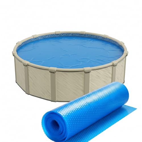 Sun2Solar Blue 24-Foot Round Solar Cover | 800 Series Style | Heat Retaining Blanket for In-Ground and Above-Ground Round Swimming Pools | Use Sun to Heat Pool Water | Bubble-Side Facing Down in Pool