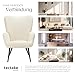 tectake® Skandinavischer Stil Ohrensessel, Teddy Sessel Hygge, Bouclé Sessel Wohnzimmer, Schlafzimmer, Statement Piece Loungesessel, belastbar bis 150 kg