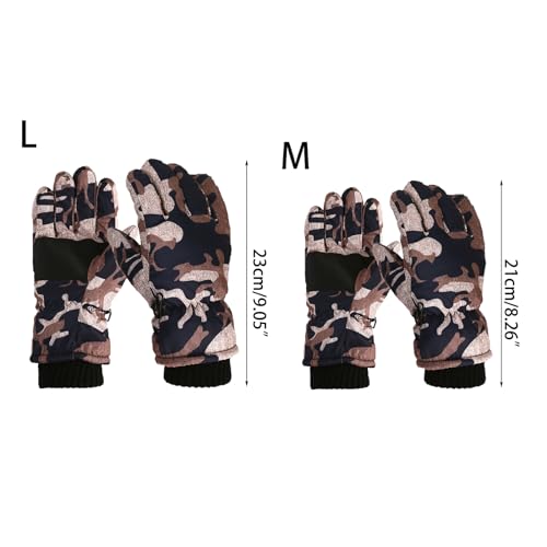 Mwsk Luvas de esqui quentes antiderrapantes luvas térmicas para crianças perfeitas para esqui e ativ