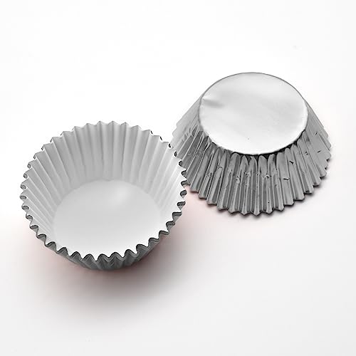 Modengkongjian 200 Pcs Silver Foil Cupcake Liners Standard Baking Cups Muffin Paper Cases thumb #5