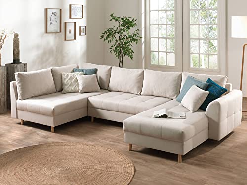 Lisa Design - Rune - canapé panoramique - 7 Places - Style scandinave - Gauche