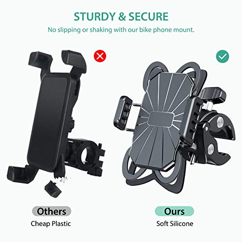 DesertWest Phone Holder for Bike [Asymmetric Clamp] Motorcycle Phone Mount, Universal ATV Mountain & Road Bicycle Handlebar Cradle Compatible with iPhone 12 Pro Max 11 SE Xs Samsung Galaxy S20 Note 20 - Thumbnail 7