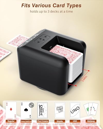 Image of BEBO CREATIONS Top Card Distributor Machine| with 4 Wireless Remotes| Automatic Playing Cards Distribution Machine for Long Playing Session| Supports 1 to 99 Cards Deal & Up 1 to 12 Players