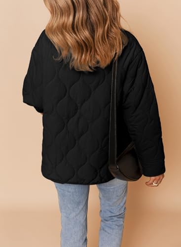 Dokotoo Womens Quilted Lightweight Jackets Button Down Puffer Jacket Coats Padded Outwear with Pockets2