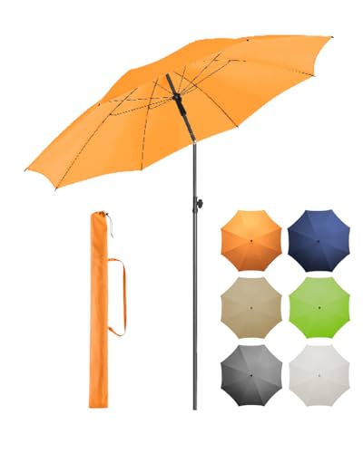 FARE Sonnenschirm Gr. L - 200 cm Durchmesser - UV-Schutz 50+ für Balkon Garten Terrasse Sommer - Titan-Finish Knickvorrichtung Drehfeststeller inkl. Tragetasche (aprikose) FARE Sonnenschirm Gr. L - 200 cm Durchmesser - UV-Schutz 50+ für Balkon Garten Terrasse Sommer - Titan-Finish Knickvorrichtung Drehfeststeller inkl. Tragetasche (aprikose)