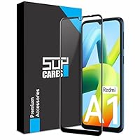 SupCares Edge To Edge Tempered Glass for Redmi 1A, 10A, 9 Active, 9i, 9i Sport, 9C, 9A, 9A Sport and Poco C31(6.53…
