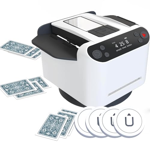 Mélangeur de cartes automatique rotatif à 360 degrés avec 4 boutons sans fil