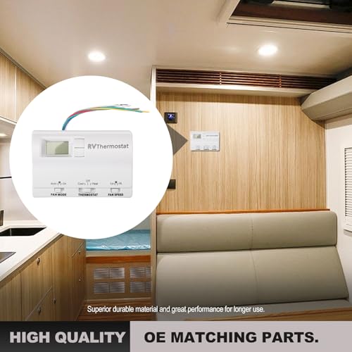 Image of 83303362 Digital Thermostat Rv Thermostat Heat /Cool T-Stat Wall Compatible with Coleman Mach 8330-336 337 338 339 368 386 Air Conditioner Thermostat White Temperature Range -1C-37C