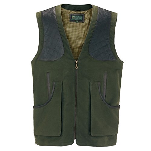 Veste de tir en moleskine homme verte XXL vêtement de chasse résistant en coton