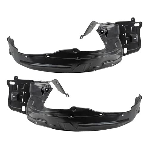 Image of TRQ Front Driver and Passenger Side Inner Fender Liner Set Compatible with 2008-2010 Honda Odyssey