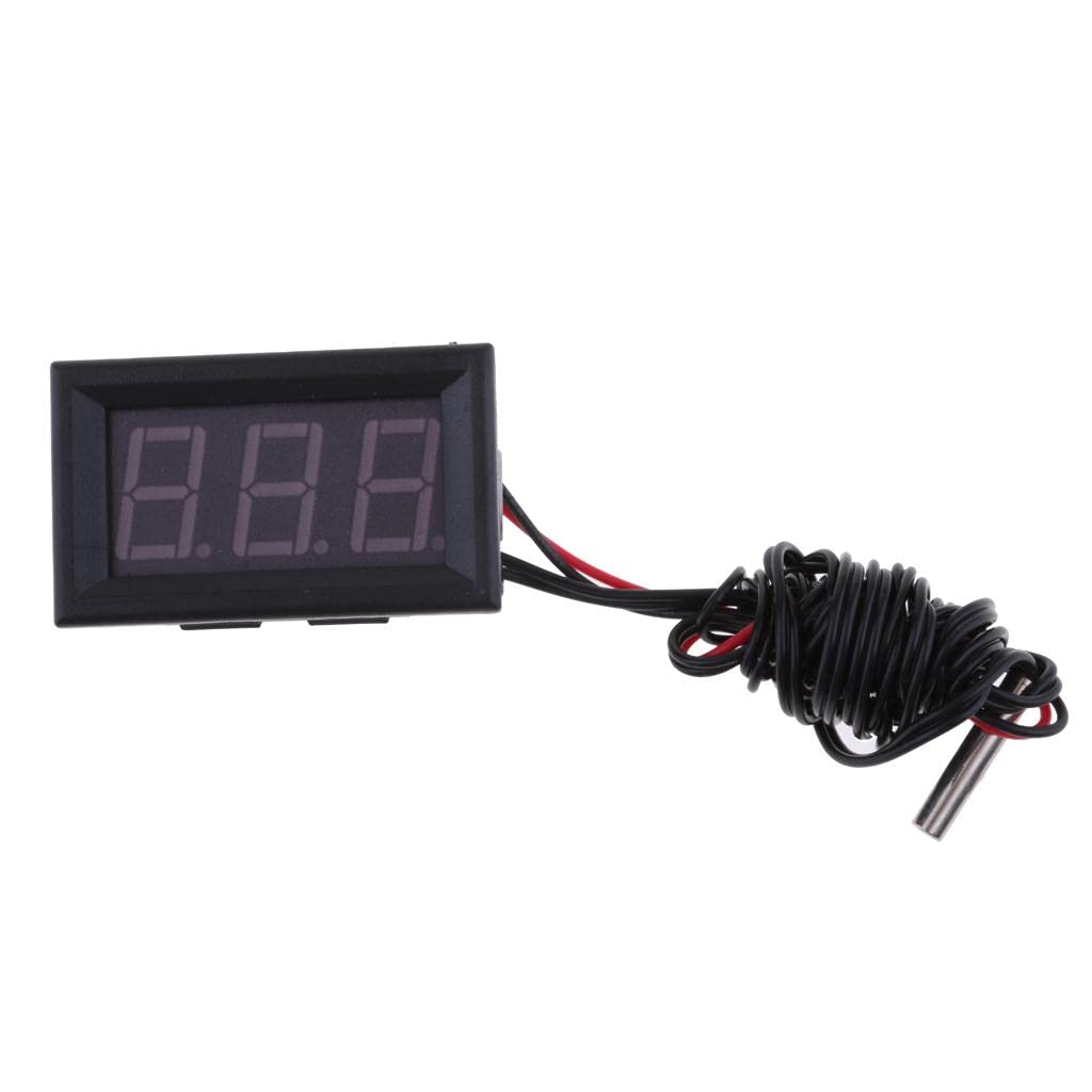 ATORSE™ Led Dc12V Digital Thermometer Mini Temperature Probe -50-110 Celsius Blue-image-13