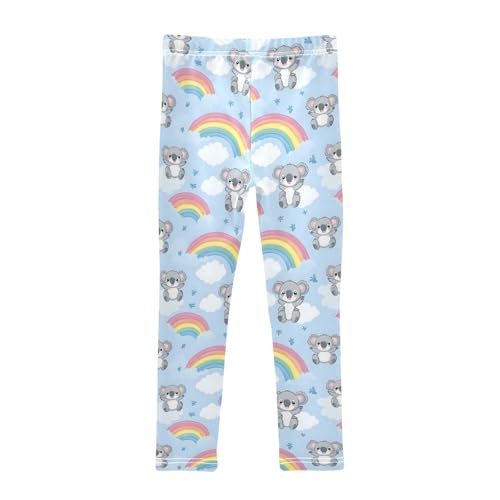 Cute Koalas Rainbow Girls Leggings Kids Yoga Pants Athletic Tights Pants 4-10 Years2