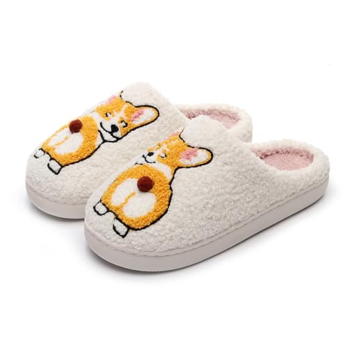 Cute Slippers For Women Men Fuzzy Cushioned Comfort Slip-On House Shoes Memory Foam Slippers2