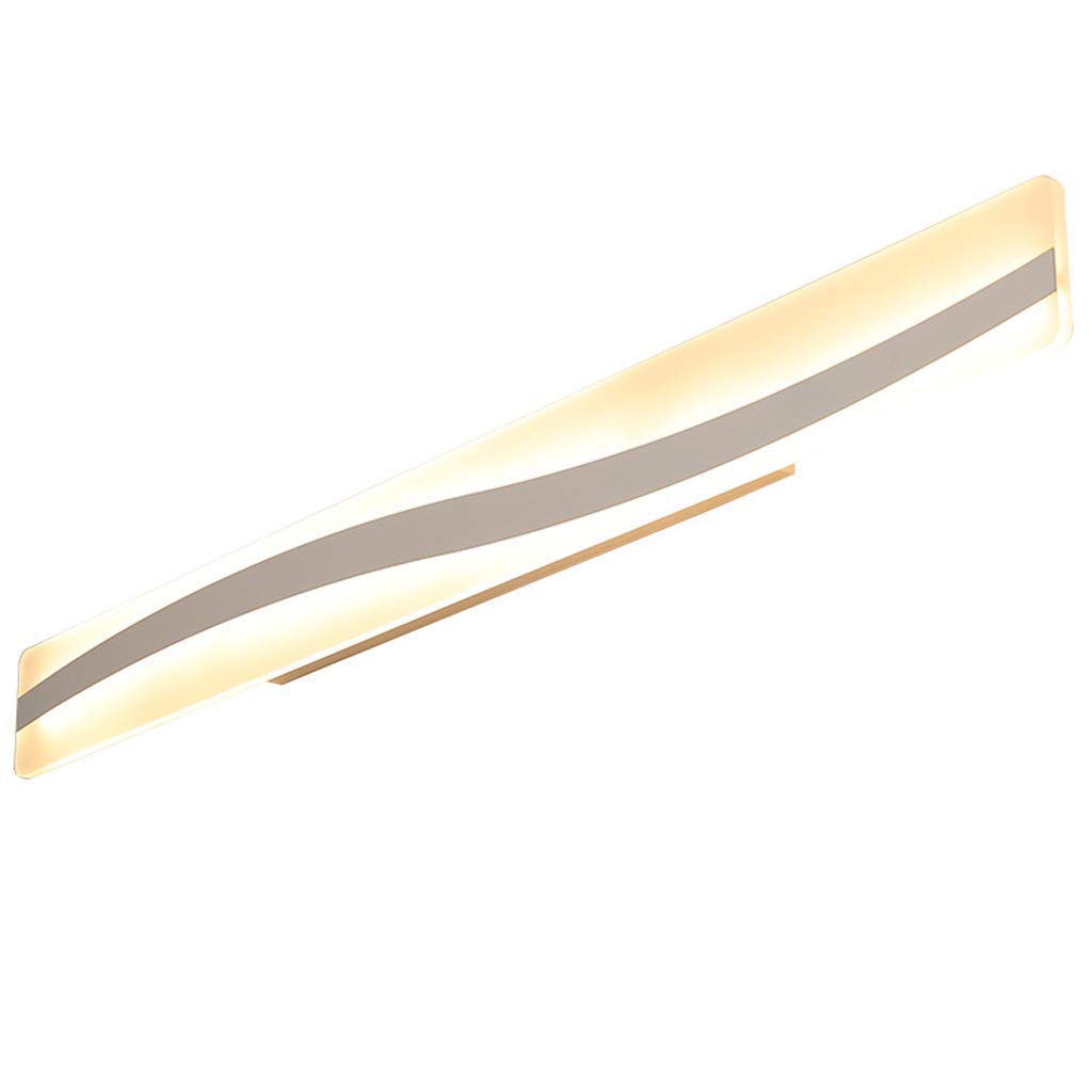 TYUHDUYUR Bedroom Mirror Lights Rectangular Waterproof Anti-Fog Led Mirror Headlights (Color : Warm light-40cm/16W) (Color : White Light 100cm/40w)