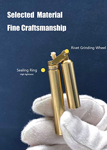 Trench Lighter Copper Refillable Oil Cigarette Cigar Flintwheel Lighter Vintage Style Fire Starter Gift