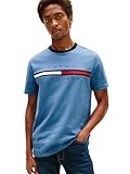 Tommy Hilfiger Mens Short Sleeve Logo T-Shirt T Shirt, Dull Cobalt, Medium US