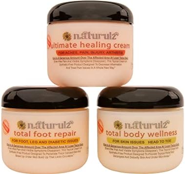 Naturulz Bundle and Save!!! - 3 Items Ultimate Healing Cream, Total Foot Repair, Total Body Wellness