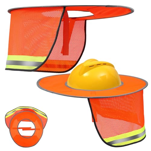 Zerodeko Visera de ala Completa para Casco de Construcción Naranja, 2 Piezas