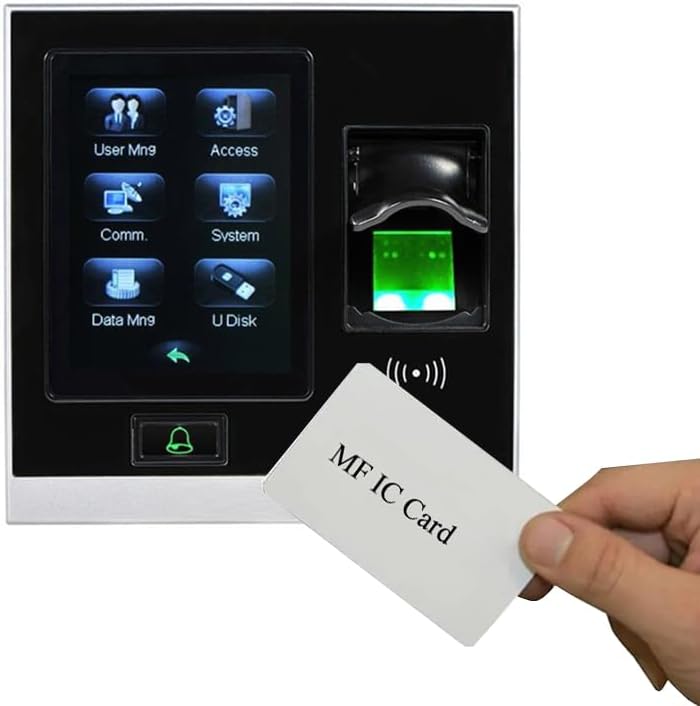 User presenting an RFID card to the SF400+ID terminal