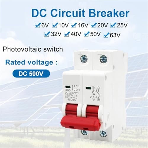 Disjoncteur CC protection contre les surcharges solaires 500V 6A C63 - 2