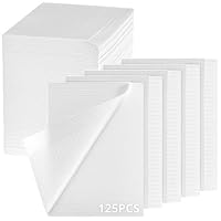 QWORK® 125 Stück Dental Lätzchen, Tattoo Reinigungspad, 33x45cm, für Dental, Tattoo und Tray Abdeckungsanwendungen, weiß