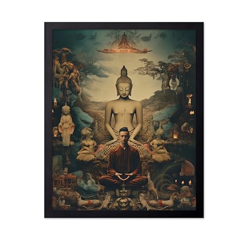 Poster Master Buddha Print - Psychedelic Poster - Meditation Art