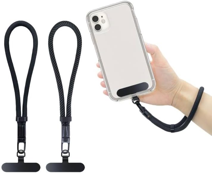 2 Pack Phone Wrist Strap Lanyards, Adjustable Nylon Cell Phone Lanyard with Detachable Tether Tab