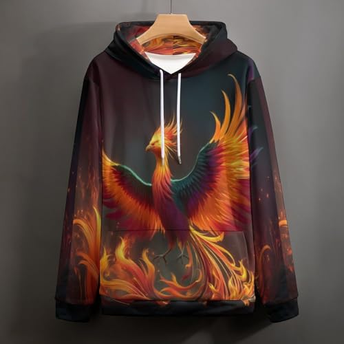 Sweatshirt homme phénix pull oversize ample et confortable pour masquer les formes - 4