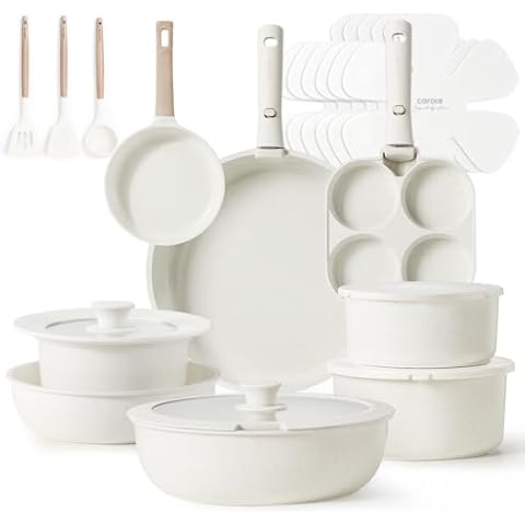 CAROTE 23pcs Nonstick Cookware Set Cover