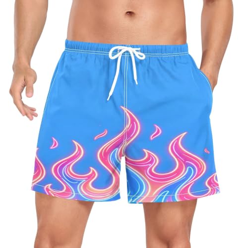 Traje de baño para hombre de secado rápido azul corto para natación y playa