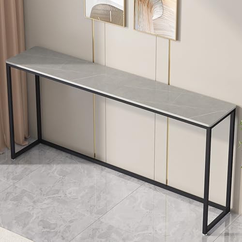 Yqyc Mesas Altas de Cocina, Mesa Cocina Alta, Multiusos con Patas Resistentes para Restaurante, Espacios Reducidos, Fácil de Montar(Gray,80x80x25cm/31x31x9in)