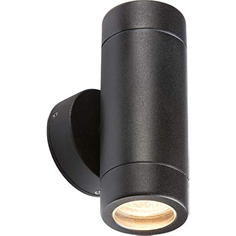 Knightsbridge Black Outdoor Up and Down Wall Light Cover