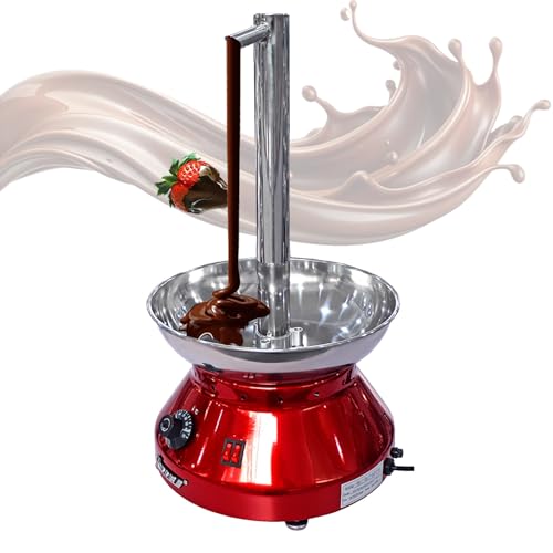 LFHWHKJ Máquina de Fuente de Chocolate, Modelo de Grifo, máquina de Cascada de Chocolate, Calentador de Fuente de Fondue de Chocolate de Acero Inoxidable con Piezas Desmontables(Red)