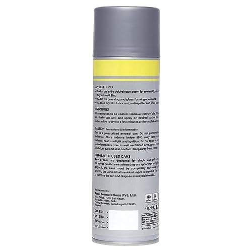 Image of Aerol Boron Nitride Spray | High Temp Lubricant, Release Agent & Coating (800C Air / 1950C Inert) | Dry Film for Hot Surfaces & Tools | 300g /411ml - Grade 7720