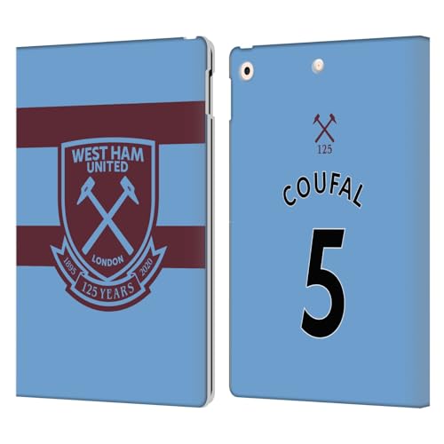 Étui iPad 10.2 West Ham United en cuir avec support vidéo et fentes pour cartes