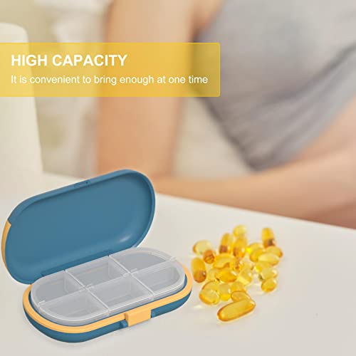 comprimidos diário – Recipiente para medicamentos 4/6 grades, com função corte, estojo comprimidos p