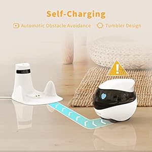 Enabot EBO SE with 2 Wheel Set, Move Freely Self-Charging Robotic Camera with Video, Night Vision, Wireless Companion Robot for Pets Elderly Baby, APP Remote Control
