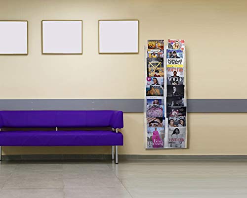 image for AdirOffice Adir Acrylic Brochure Holder Wall Mount - Adjustable Hangin