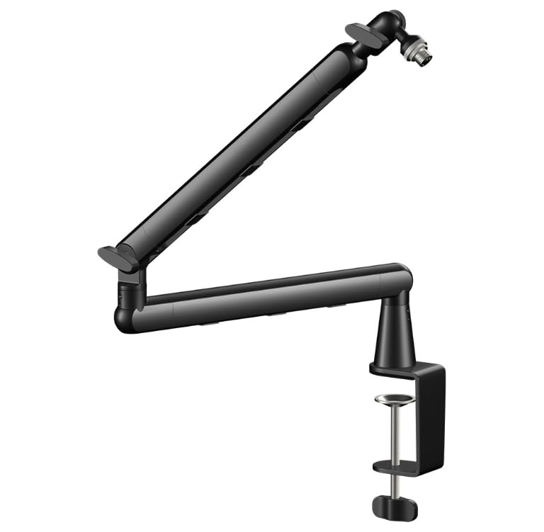 Image of Rode PodMic Cardioid Dynamic Broadcast Microphone with Lowpro Microphone Boom Arm and XLR Cable