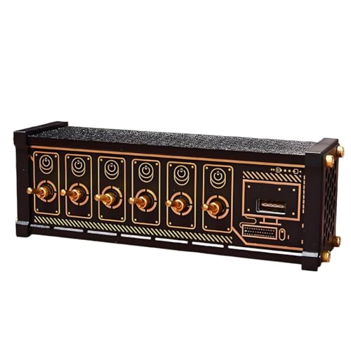 Mavdecll 6 Ports USB Switcher, USB Docking Station, with Independent Control Button Switch, Smart Voice Control & Data TransmissionFunction, for Mobile Phones, Tablets