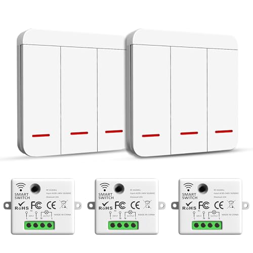 ARCELI Interruptor Inalámbrico con Controlador de Receptor 433 Mhz