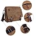 Vintage Canvas Messenger Bag for Men and Women，Versatile fashion canvas shoulder messenger bag business computer bag (Coffee, 14 Inches)