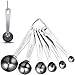 Wuudi Measuring Spoons, All in One Set of 8 Stainless Steel Measuring Spoon for Measuring Dry and Liquid Ingredients