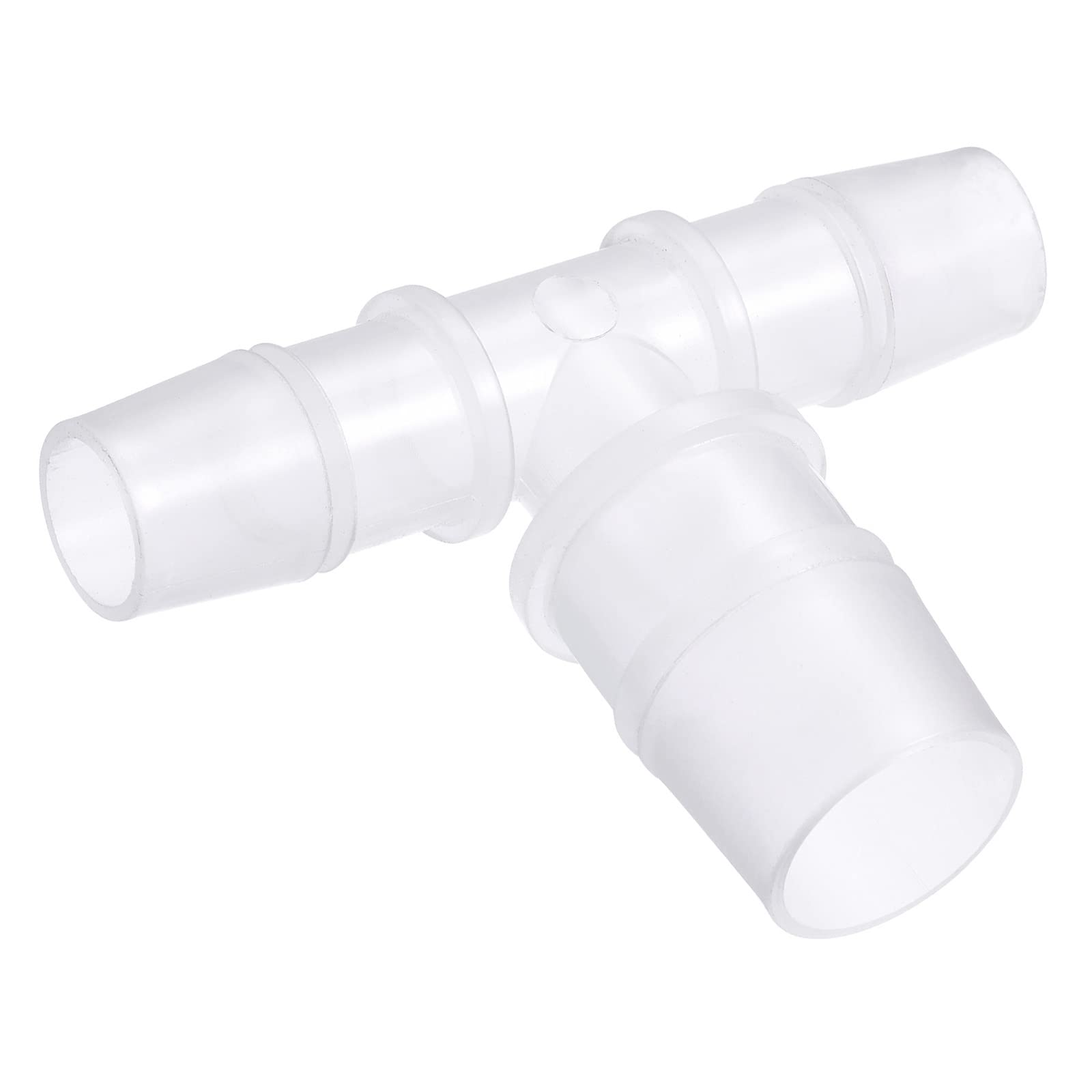 M METERXITY Barb Hose Fittings - 14x20x14mm OD Tee Plastic Pipe Connectors Apply to Water Fuel, Transparent(T Shaped 3 Way) โ image 1