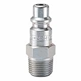 Parker Hannifin H2C Steel Pneumatic Industrial Interchange Nipple with Male Pipe Thread, Non-Valve, Straight Through, 1/4