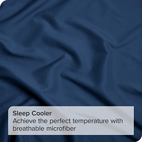 Bare Home Reversible Bedding Set 5 Piece Comforter & Sheet Set - California King - Down Alternative - Soft - Bedding Set (Cal King, Dark Blue/Grey, Dark Blue) #TOP3