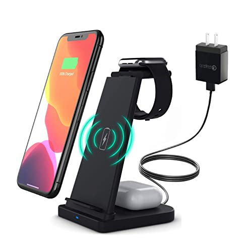 ���C�����X�[�d�� 3in1 �܂��݉\ �u�������[�d qi�X�}�z�@��S�Ή� iWatch�X�^���h cellphone 13 /13pro/cellphone 12 / 12 Pro GalaxyS20/S10/S9�e��Ή� QC3.0�A�_�v�^�[�t�� �i��