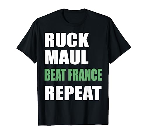 Funny Rugby Shirt Ruck Maul Smash France Repeat Funny Rugby Camiseta