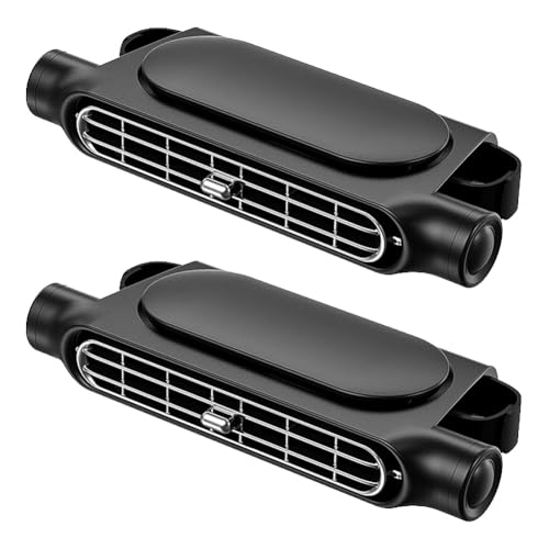 2-Pack Rechargeable Car Seat Fans – 3000mAh Battery Operated Clip-On Cooling Fans with 3 Speeds & Adjustable Angle – Quiet Portable Air Circulator for Kids, Pets, Camping & Travel